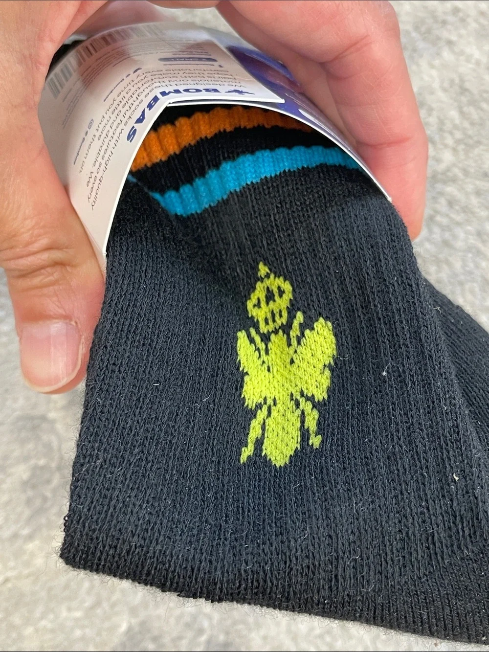 New Bombas Black Socks Cushioned Comfort Honeycomb Bee Sz XS